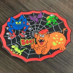 Vintage Halloween hallmark fabric iron ons glow in the dark